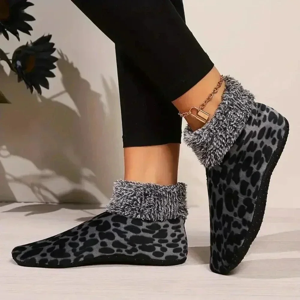 Leopard Print Floor Socks